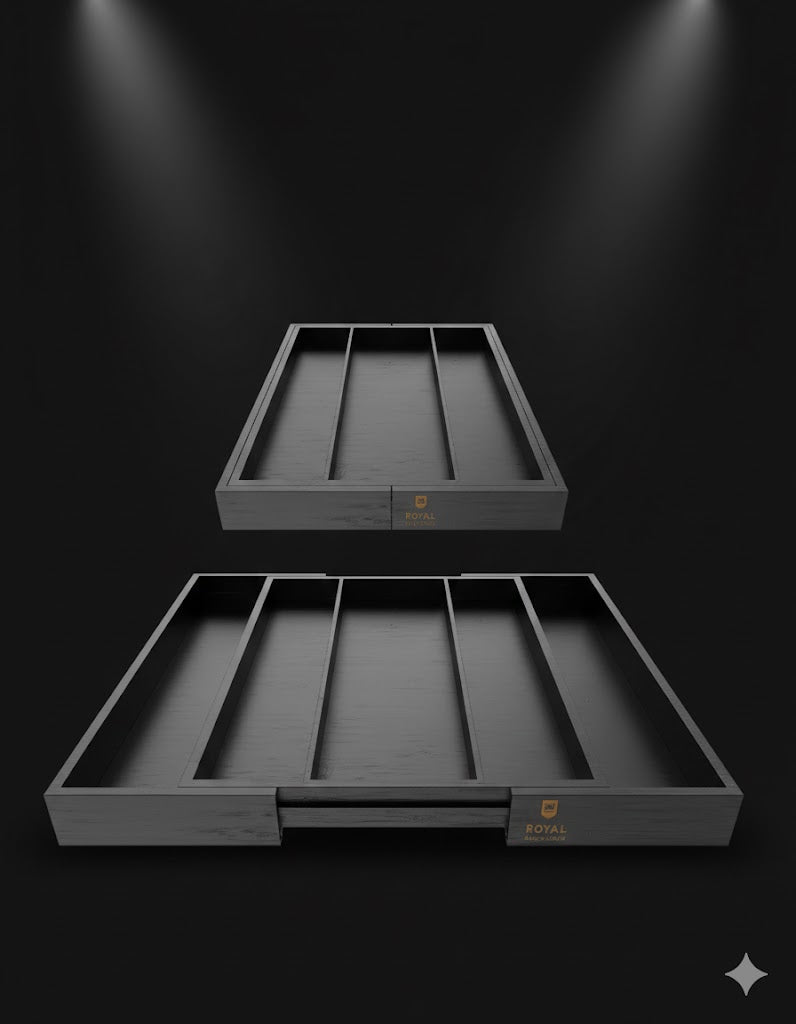 Utensil Drawer Organizer, Black (5 Slots)