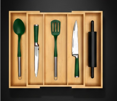 Utensil Drawer Organizer, Natural (5 Slots)