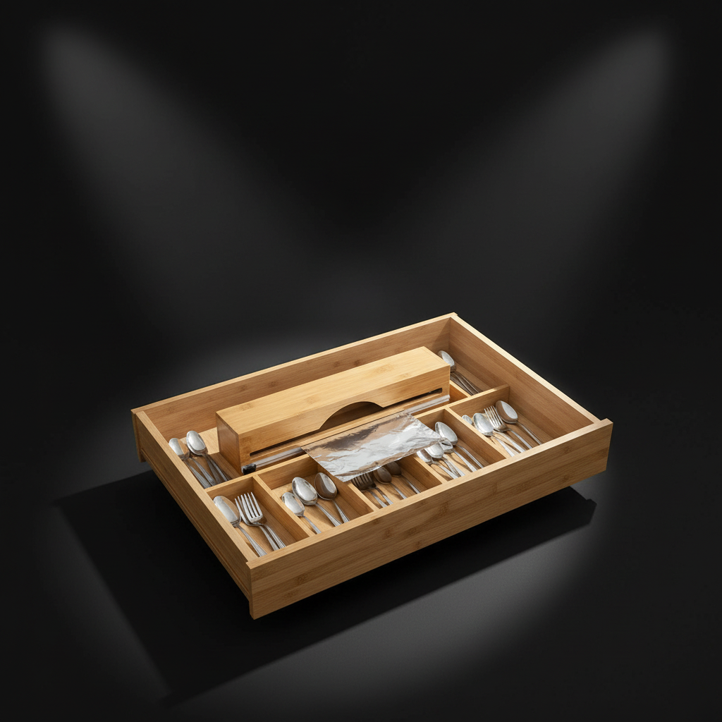 Bamboo Food Wrap Dispenser – Single Roll